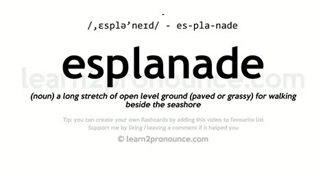 ESPLANADE Meaning in English .